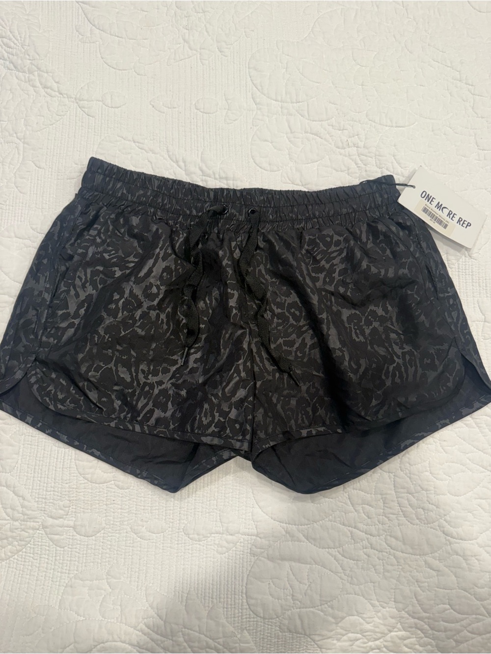 Black Leopard boomer Athletic Shorts